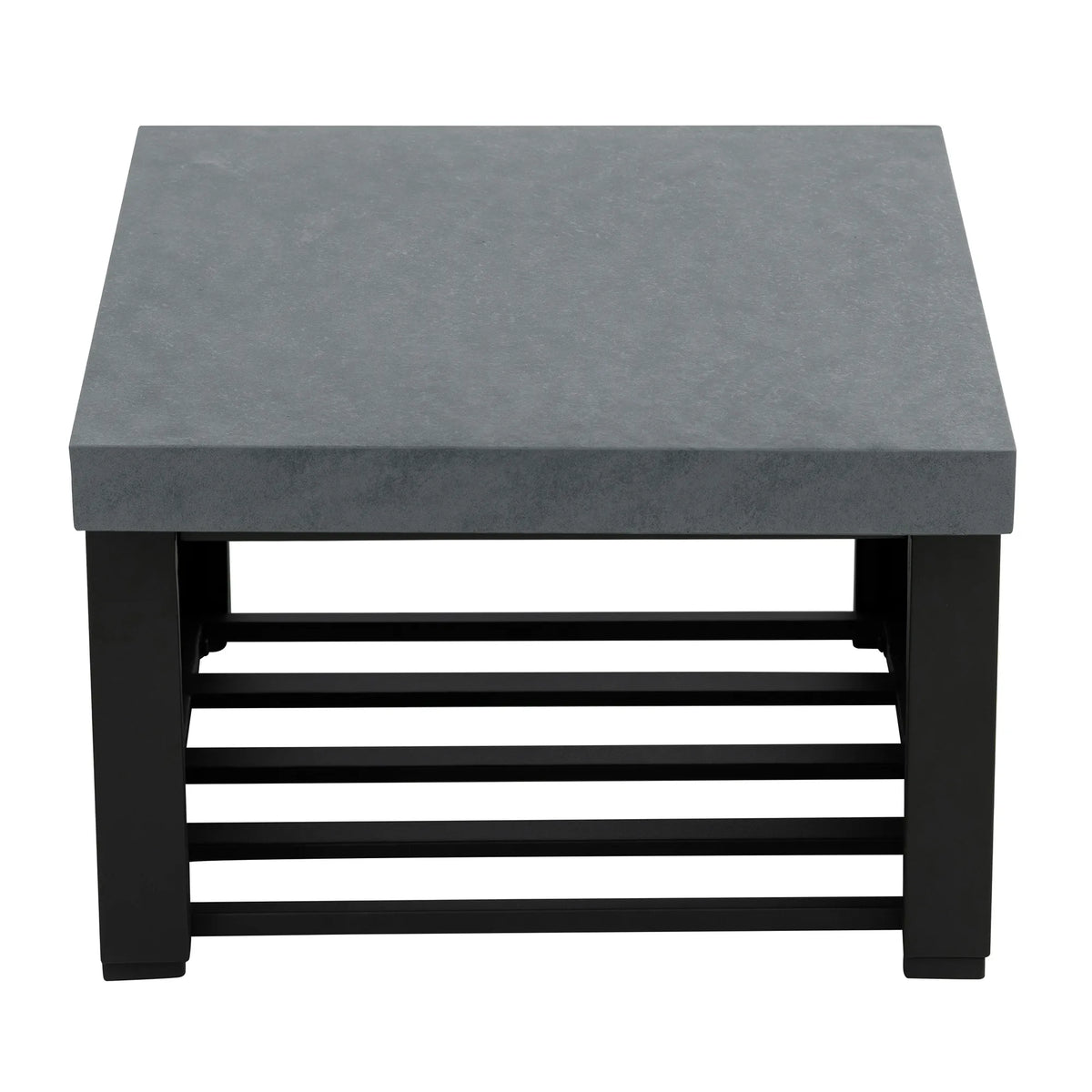 Nordic Modern Wood Burning Fireplace with Log Holders 76" - Light Gray