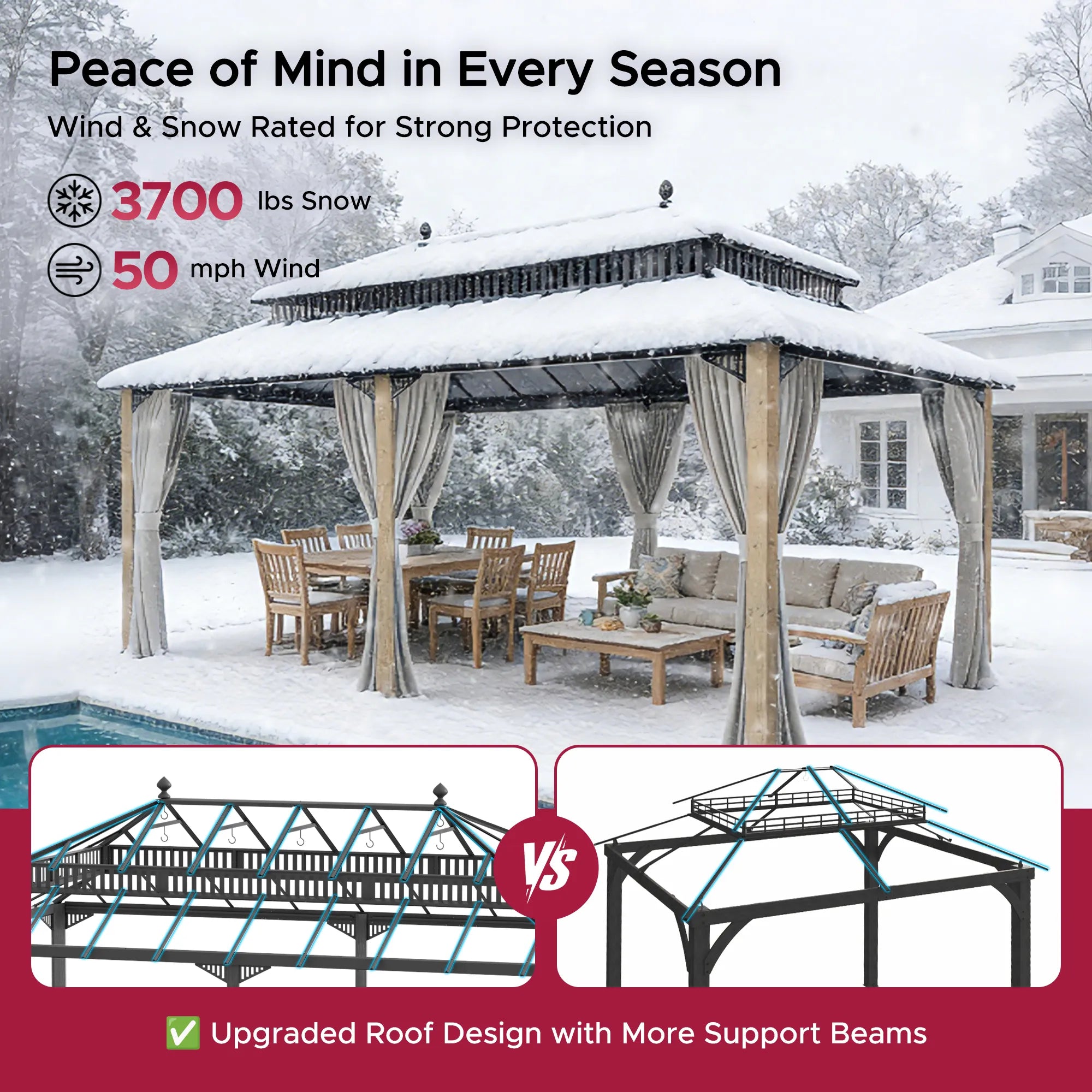 Kingston Elite Cedar Gazebo, 12x20