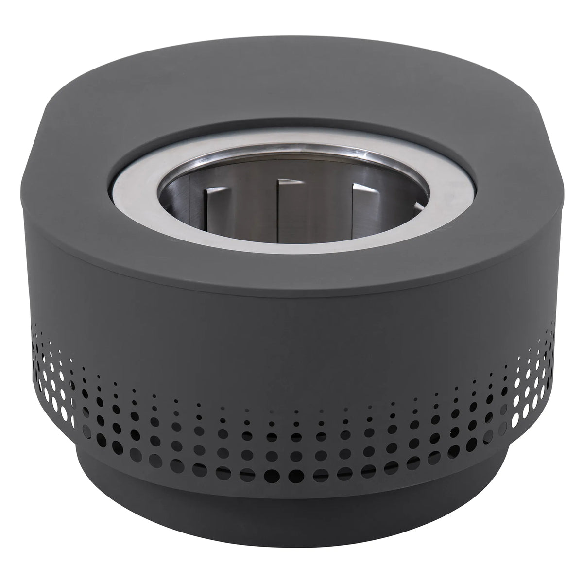 Vulcan Oval Smokeless Fire Pit 38", Dot Grid - Gray