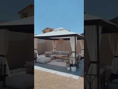 SUNJOY 11x13 Backyard Gazebo with Netting and Curtain
