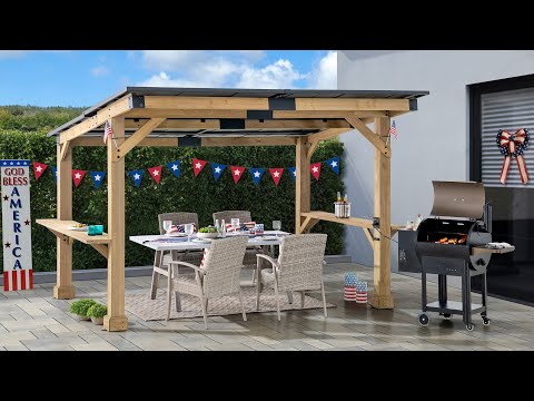 How to Install SUNJOY 10x12 Cedar Gazebo Pergola 