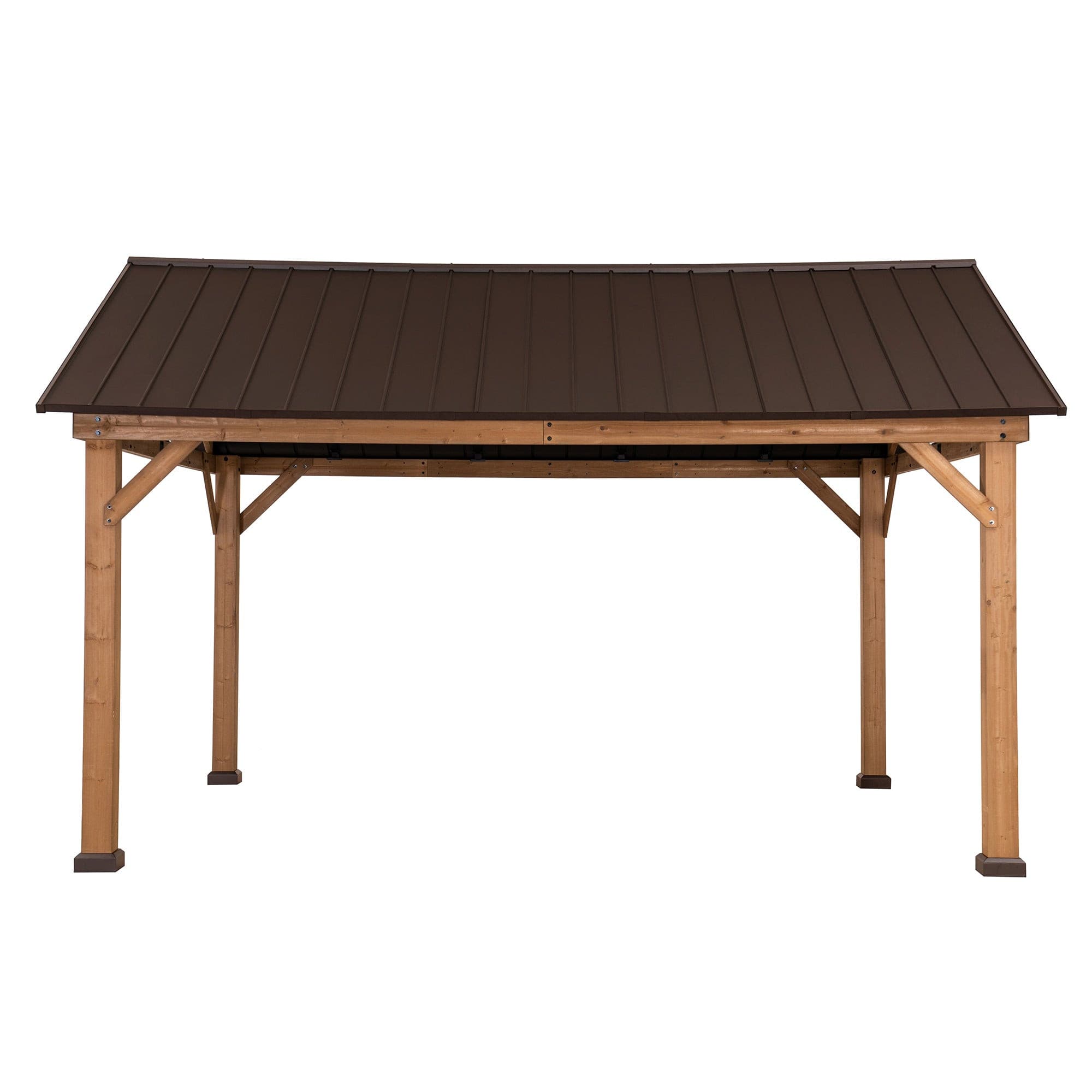 SUNJOY 11x13 Wooden Frame Gable Roof Gazebo with Ceiling Hook.
