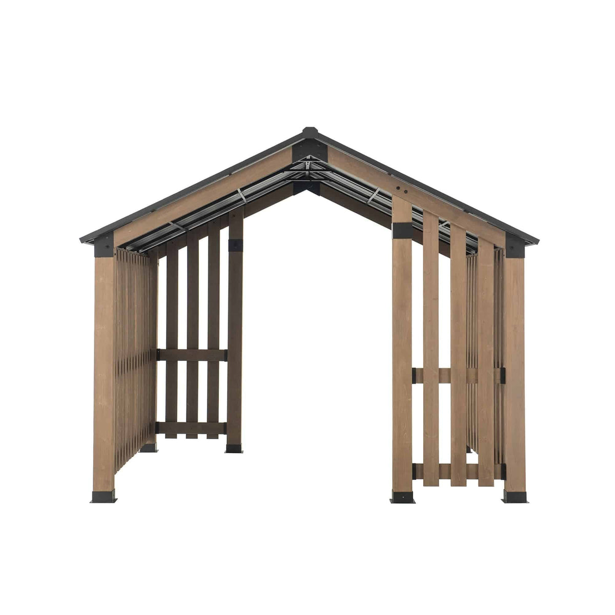 SUNJOY 11x11 Hardtop Hot Tub Gazebo with Privacy Screen and Hooks.