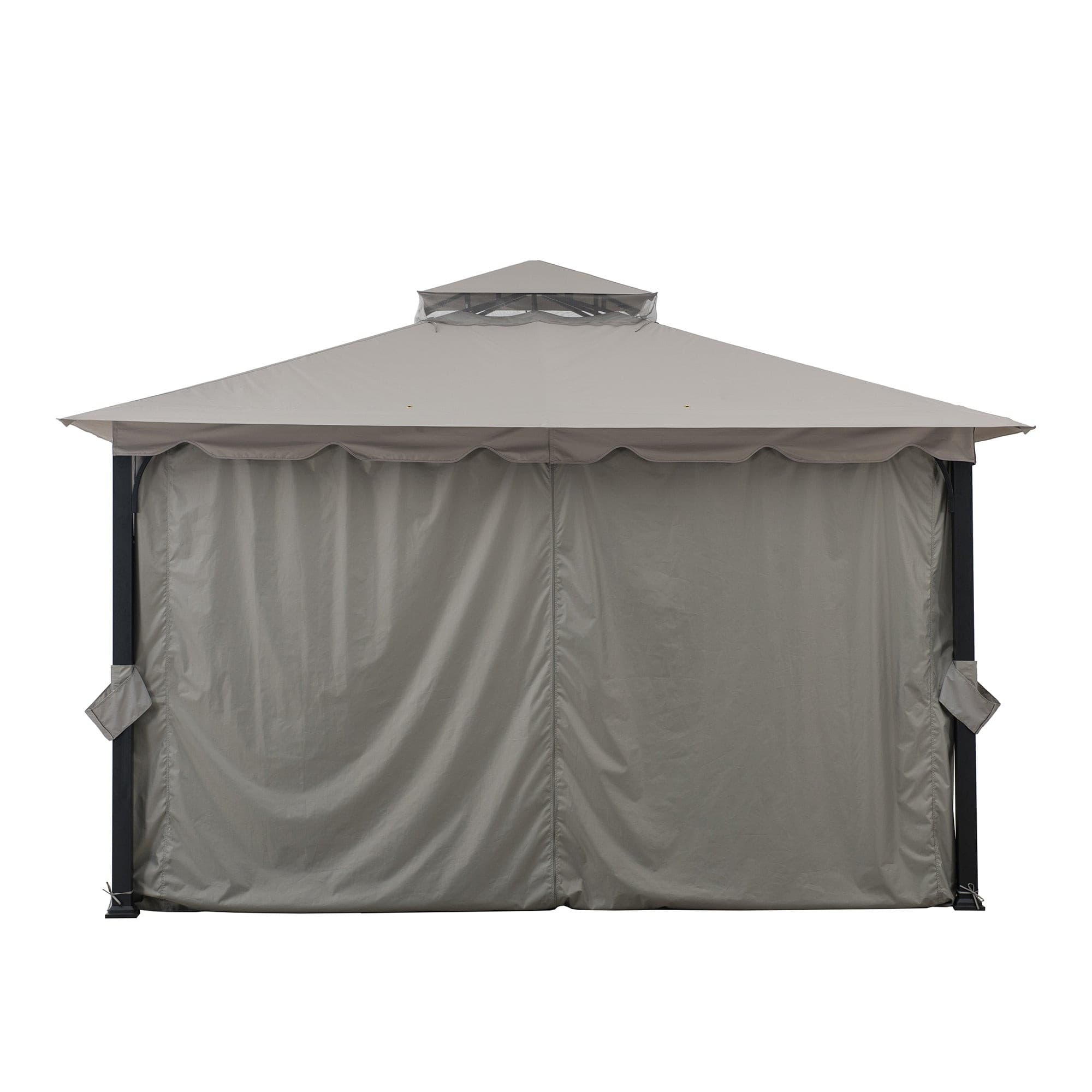 SUNJOY Light Grey  Replacement Curtain For Overhangs bain Gazebo (11X13 Ft) A101011410/A101011400 Sold At SunNest.