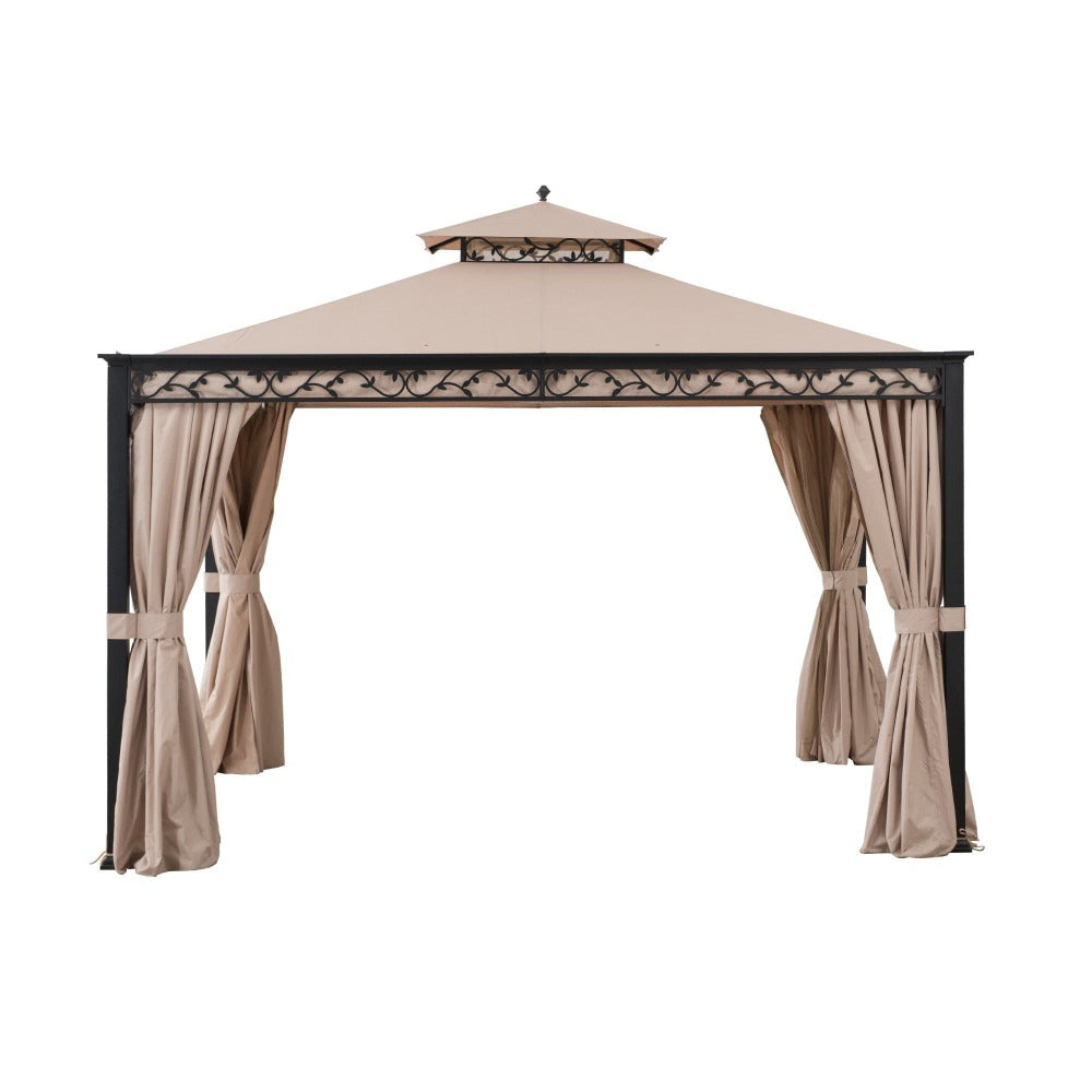 SUNJOY Khaki  Replacement Mosquito Netting For Bewkes Softtop Gazebo (10X12 Ft) A101003202 Sold At SunNest.