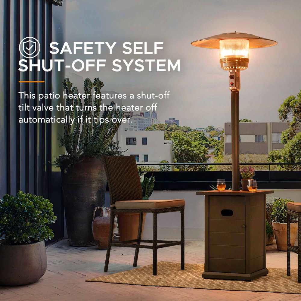 SUNJOY 40,000 BTU Outdoor Patio Propane Heater with Table Top.