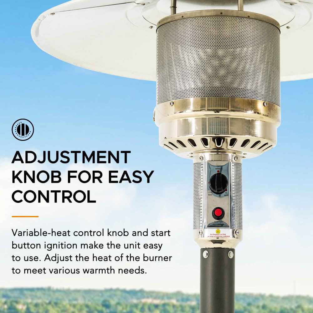 SUNJOY 40,000 BTU Outdoor Patio Propane Heater with Table Top.