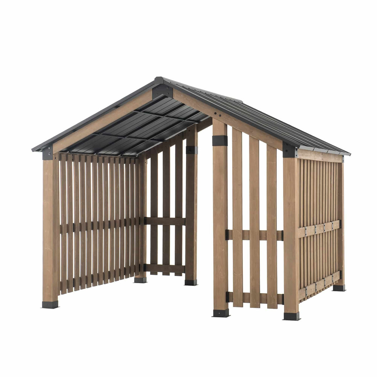 SUNJOY 11x11 Hardtop Hot Tub Gazebo with Privacy Screen and Hooks.